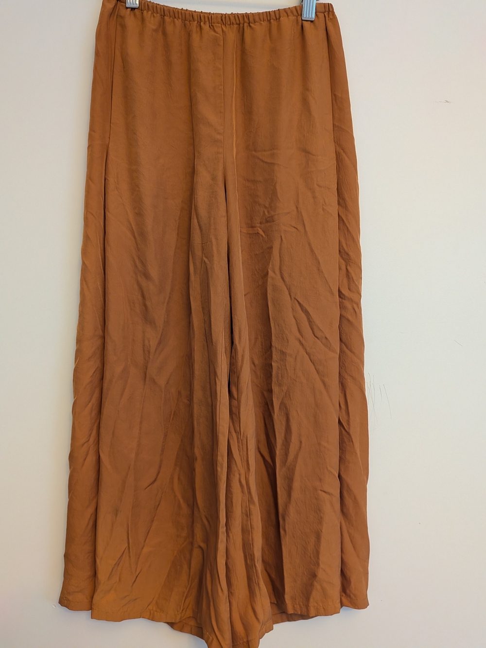 Vince Rust-Tone Wide-Leg Cropped Pants